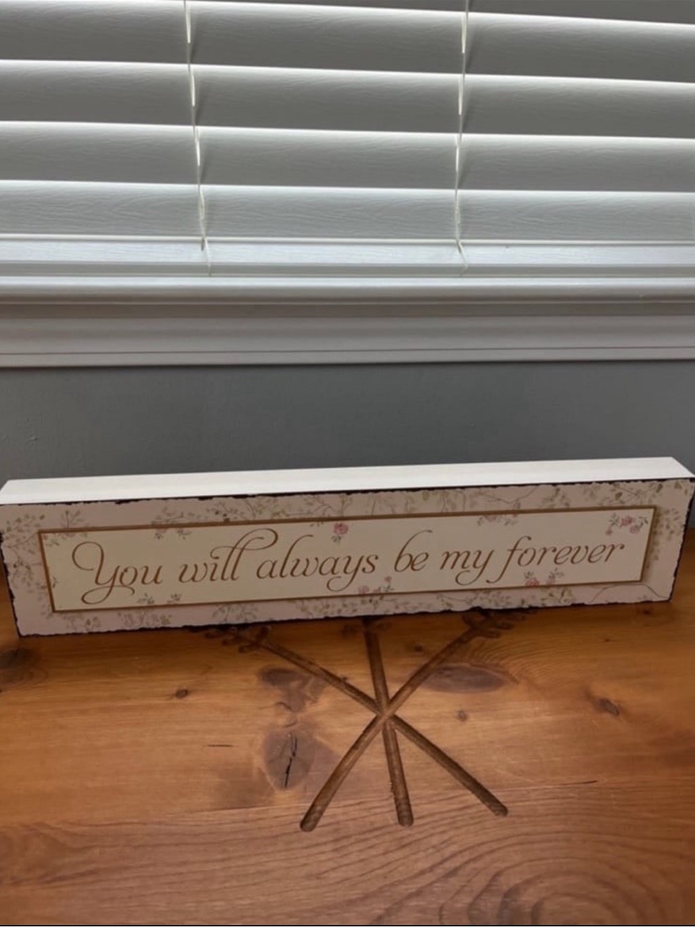 Ashland White & Gold 'You Will Always Be My Forever' Decorative Sign - Picture 1 of 5